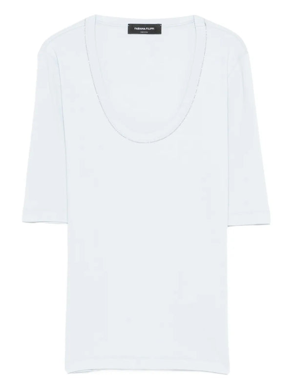 Fabiana Filippi Cotton 94% t-shirt in white