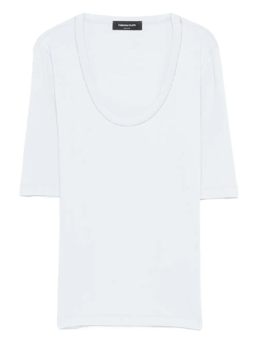 Fabiana Filippi Cotton 94% t-shirt in white