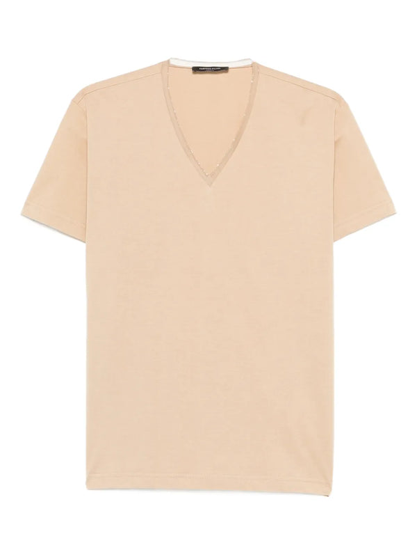 Fabiana Filippi Cotton 100% t-shirt in beige