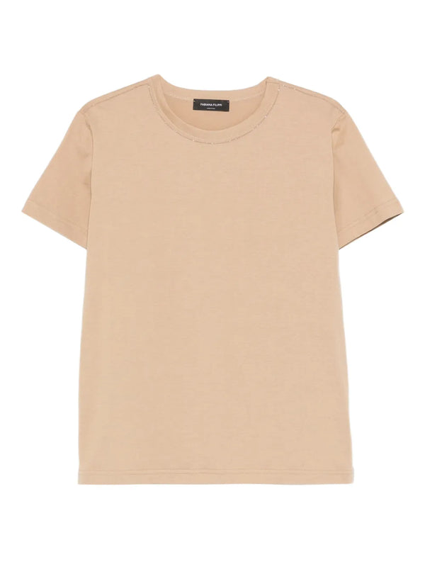 Fabiana Filippi Cotton 100% t-shirt in beige