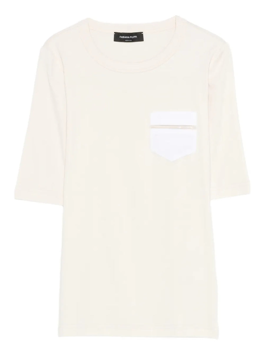 Fabiana Filippi Cotton 94% t-shirt in white