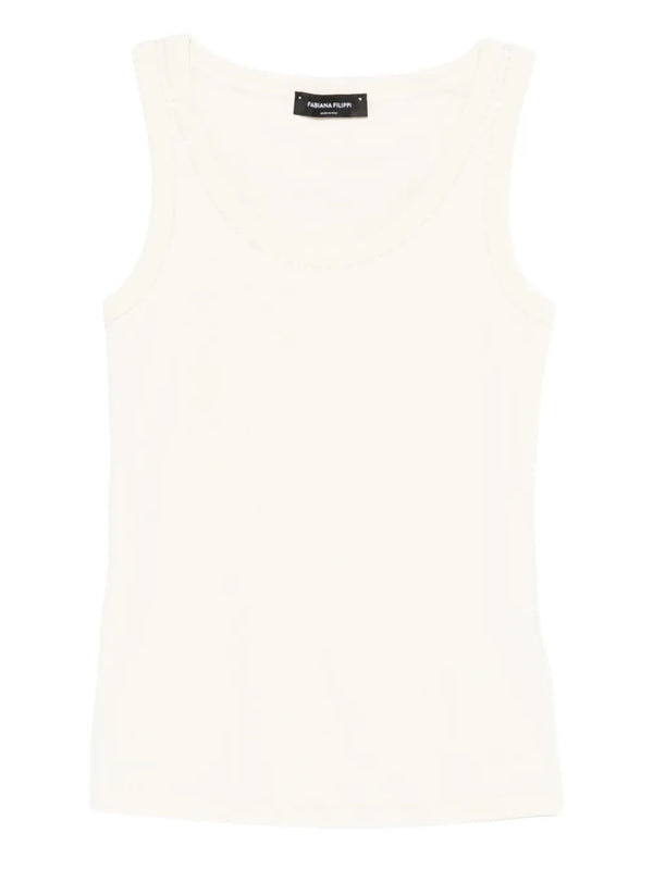 Fabiana Filippi Cotton 93% tank top in off-white