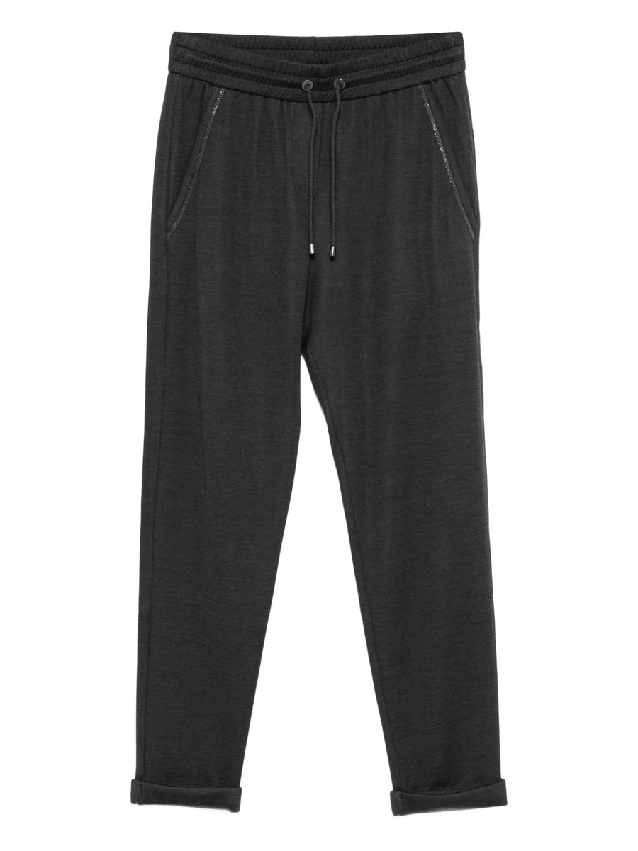 Brunello Cucinelli Cotton 67% joggers in grey