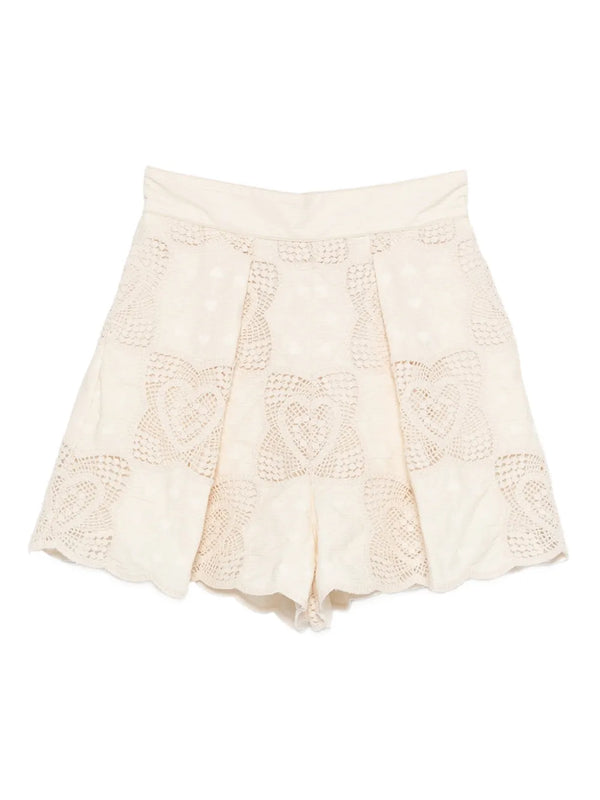 Zimmermann Outer: Cotton 95% shorts in cream