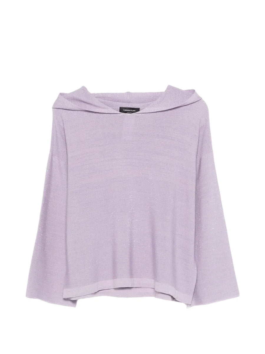 Fabiana Filippi Cotton 36% hoodie in lilac