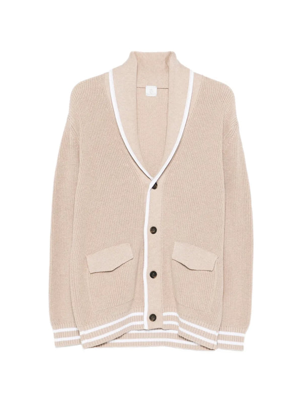 Eleventy Cotton 100% cardigan in sand beige