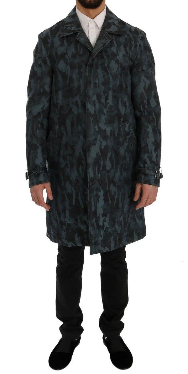Dolce & Gabbana 58% Hemp trench coat in blue