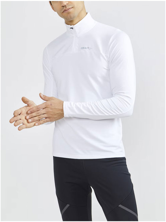 Core Gain Midlayer White Polyester | Maglia