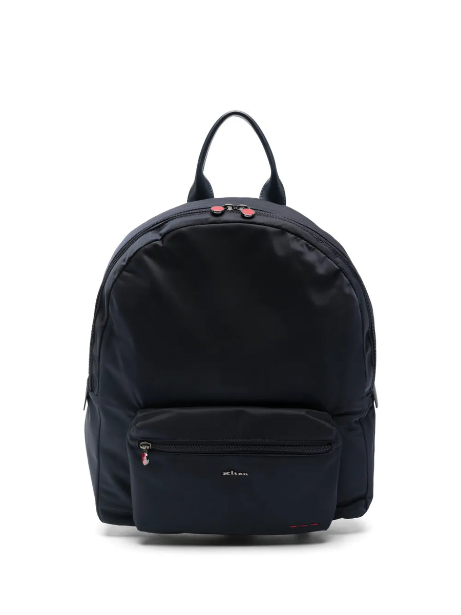 Kiton Outer: Fabric 100% backpack in navy