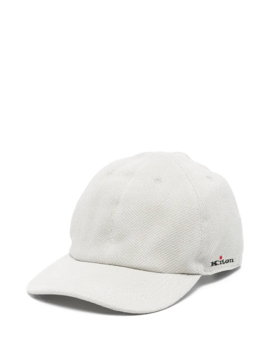 Kiton Cotton 100% baseball cap in white
