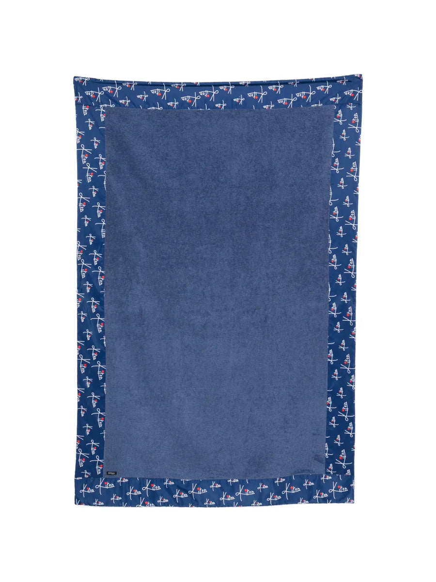 Kiton Cotton 100% beach towel in blue