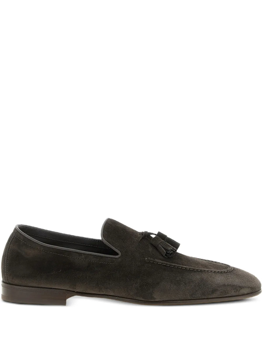 Brunello Cucinelli Outer: Calf Suede 100%; Lining: Calf Leather 100%; Sole: Synthetic Rubber 100% loafer in grey