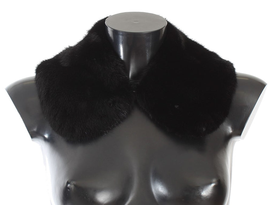 Dolce & Gabbana 100% Mink (visone) Fur shawl in black