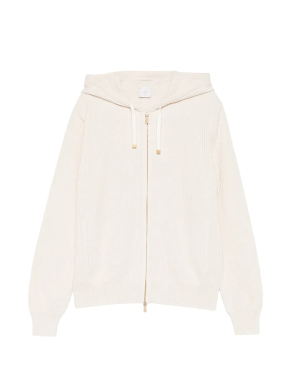Eleventy Cotton 100% hoodie in ivory