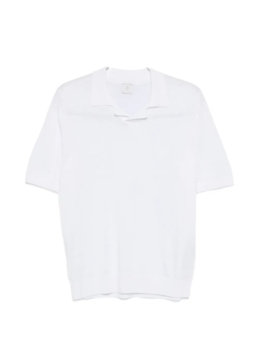 Eleventy Cotton 50% polo in white