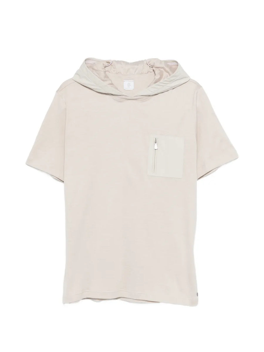 Eleventy Cotton 100% hoodie in taupe