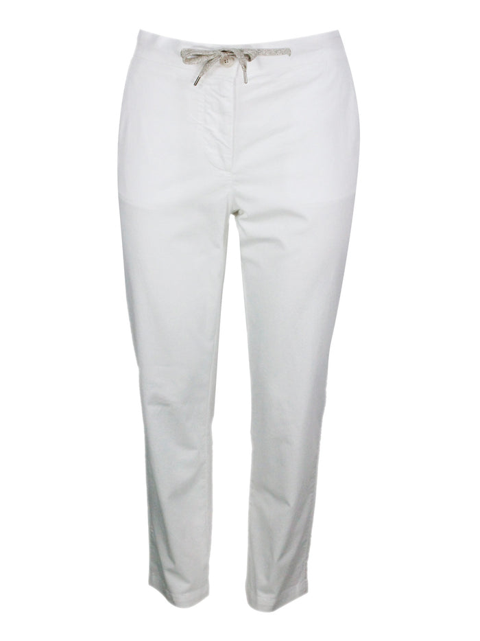 Eleventy Trousers White 98co 2 Ea