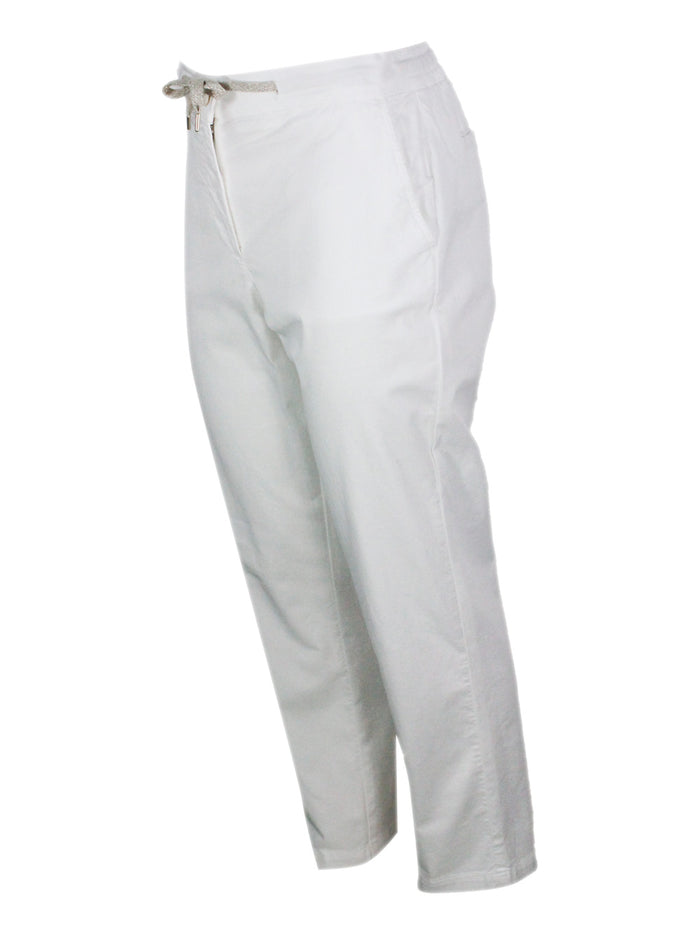 Eleventy Trousers White 98co 2 Ea