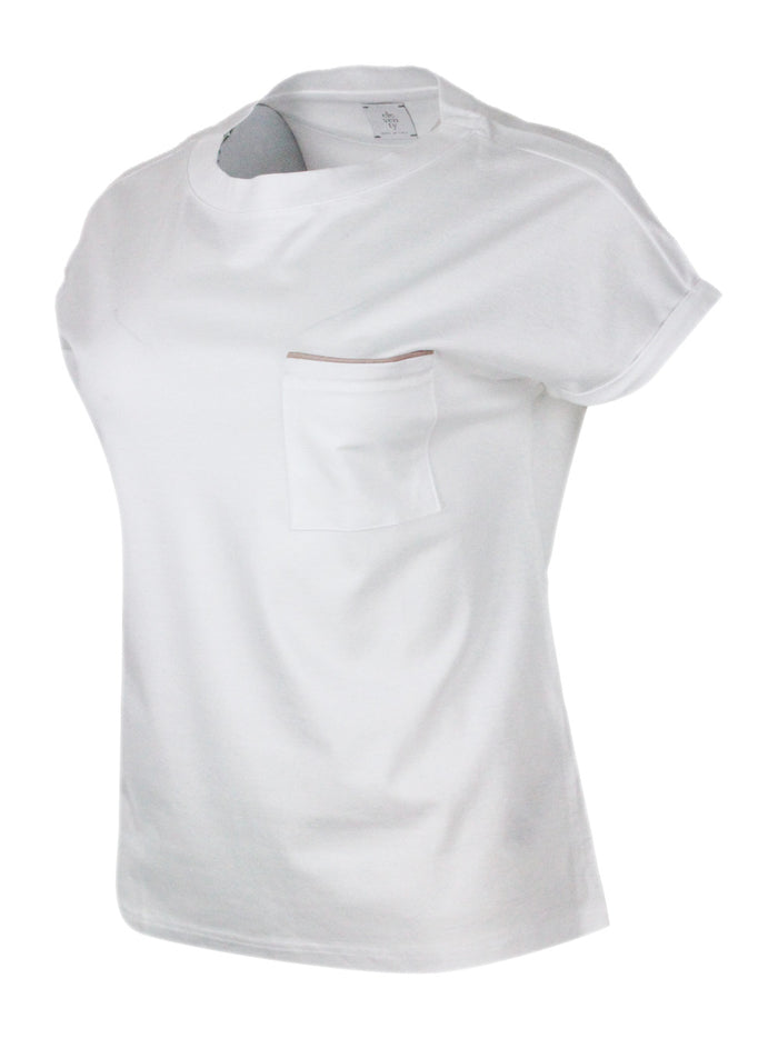 Eleventy T-shirts and Polos Bianco - Beige 70ly 30co