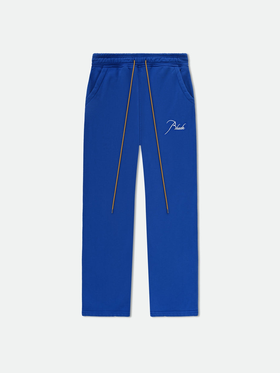 Rhude Mens Cobalt Blue Sweatpants With Drawstring Clothing