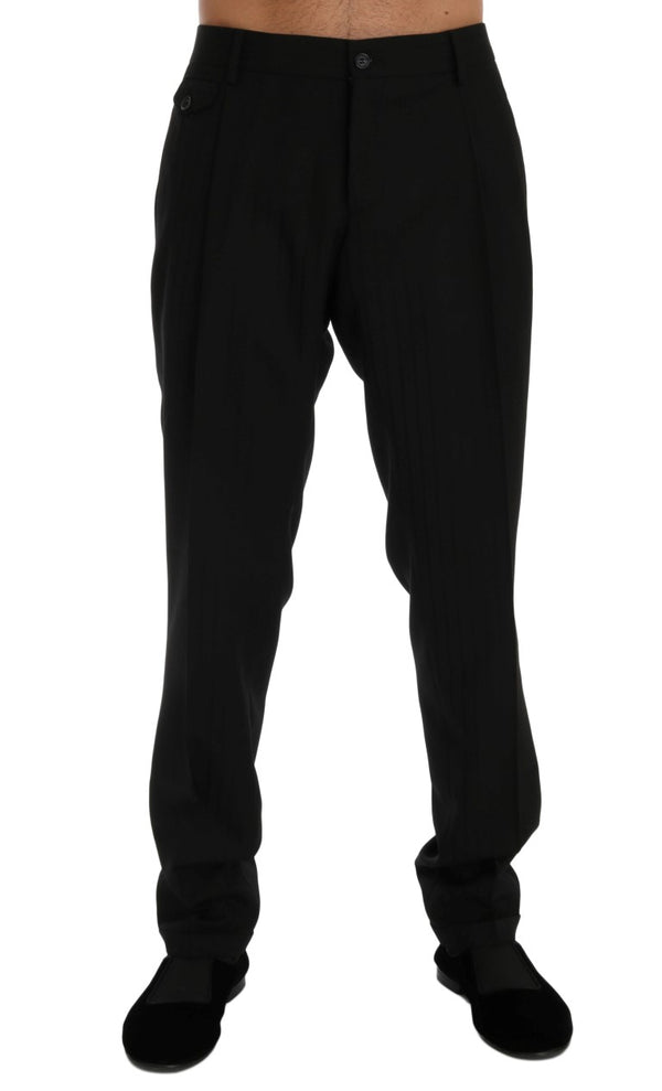 Dolce & Gabbana 97% Wool trousers in black