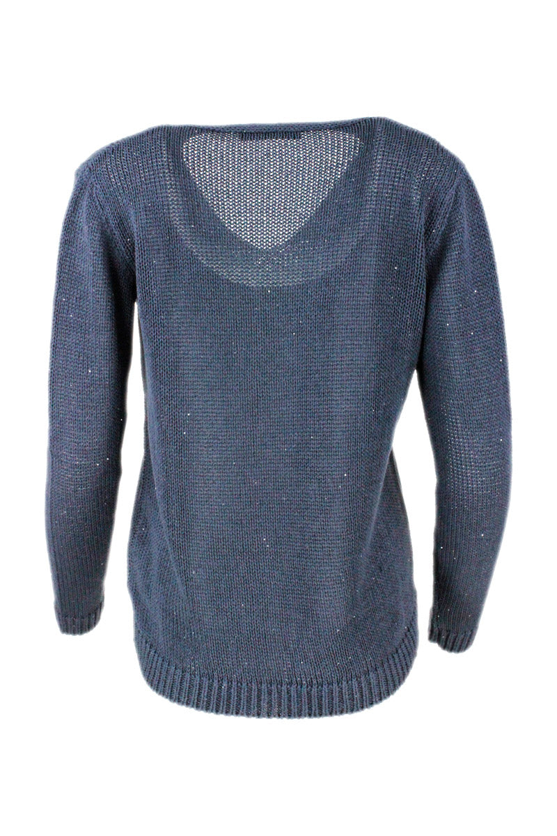Fabiana Filippi Sweaters Blue 61co 38li 1pl