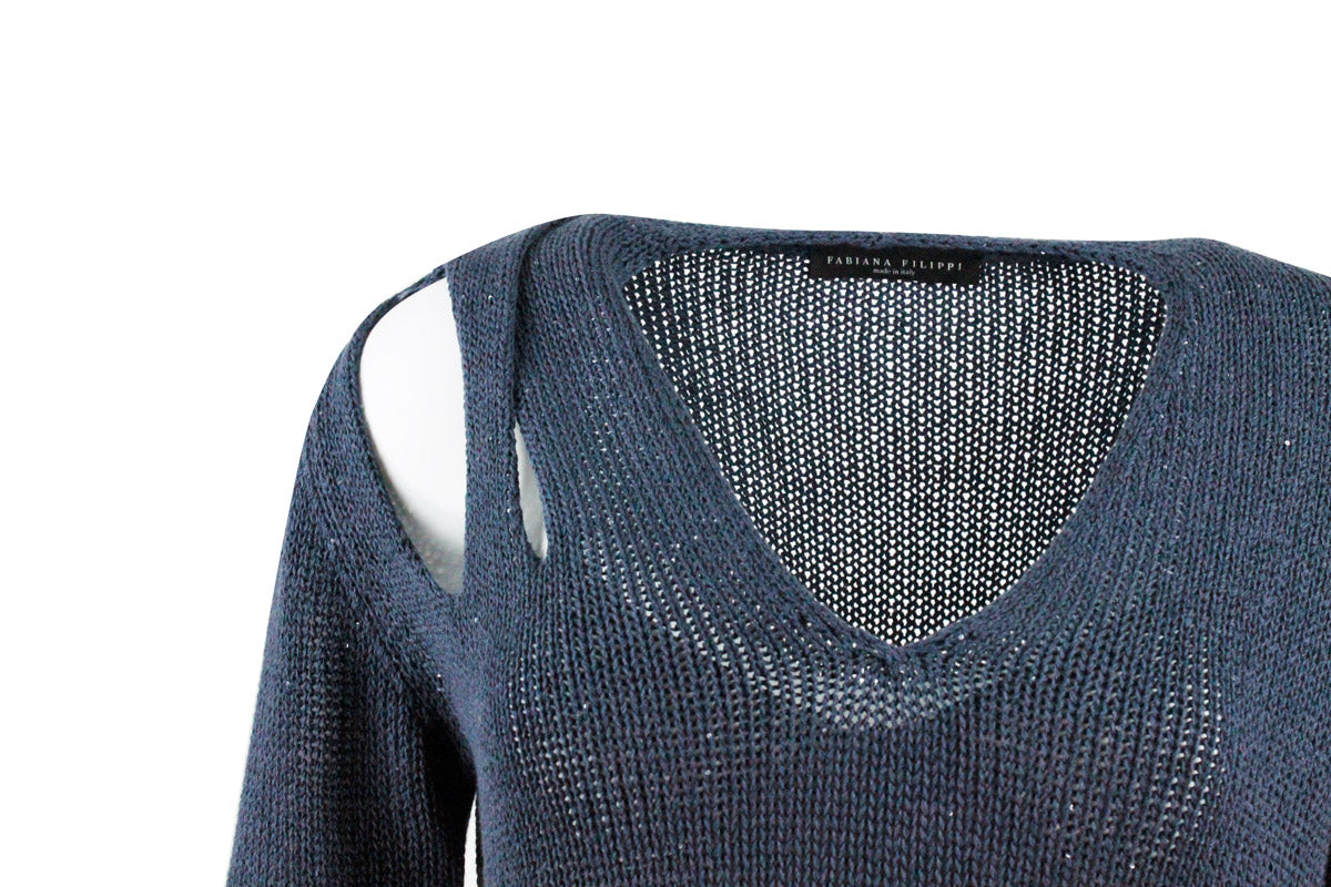 Fabiana Filippi Sweaters Blue 61co 38li 1pl