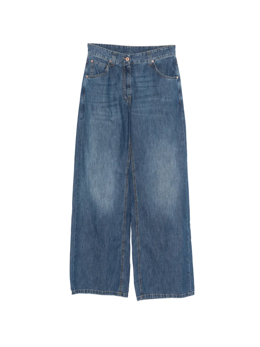 Brunello Cucinelli Cotton 100% jeans in blue