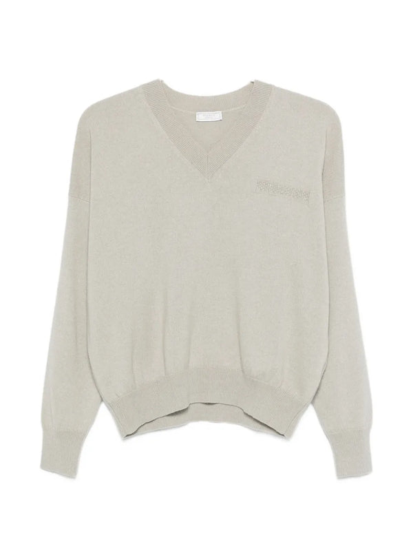 Peserico Virgin Wool 55% sweater in beige