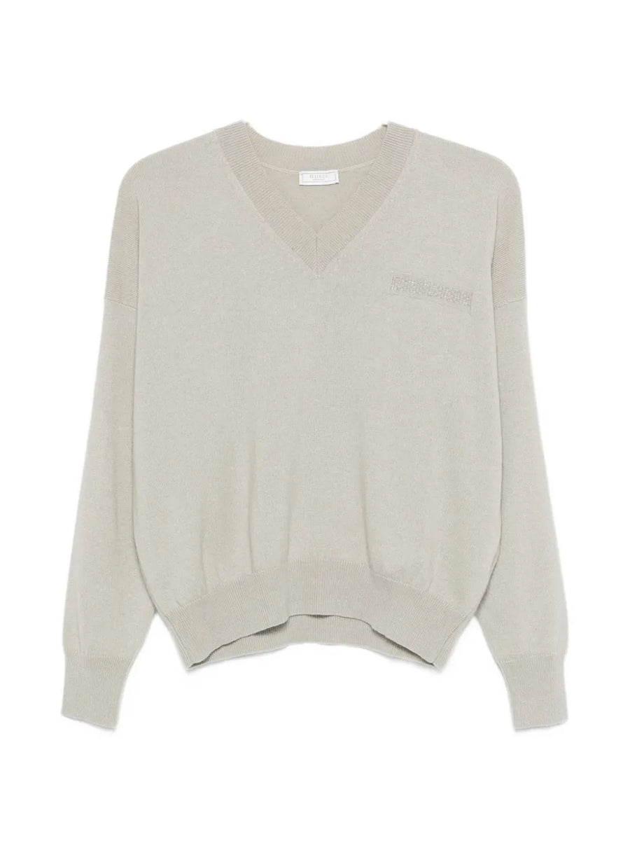 Peserico Virgin Wool 55% sweater in beige