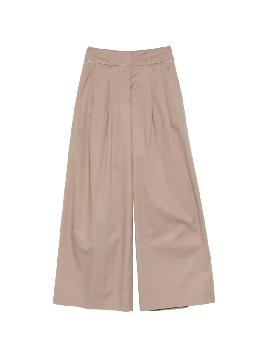 Peserico Outer: Cotton 97% trousers in beige