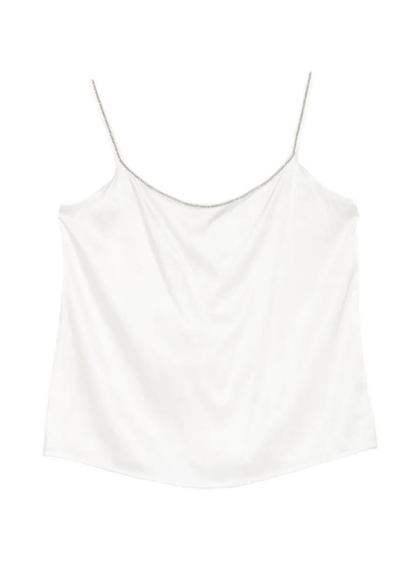 Panicale Silk 94% tank top in white