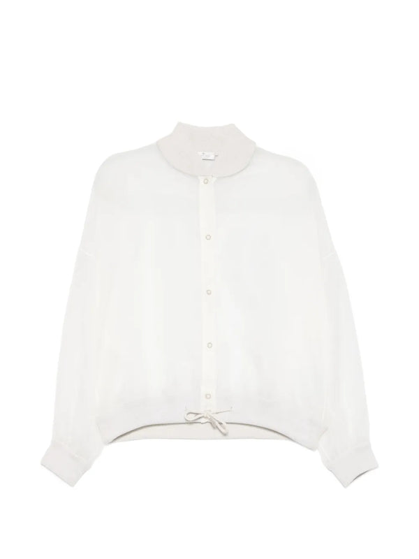 Panicale Silk 100% jacket in white
