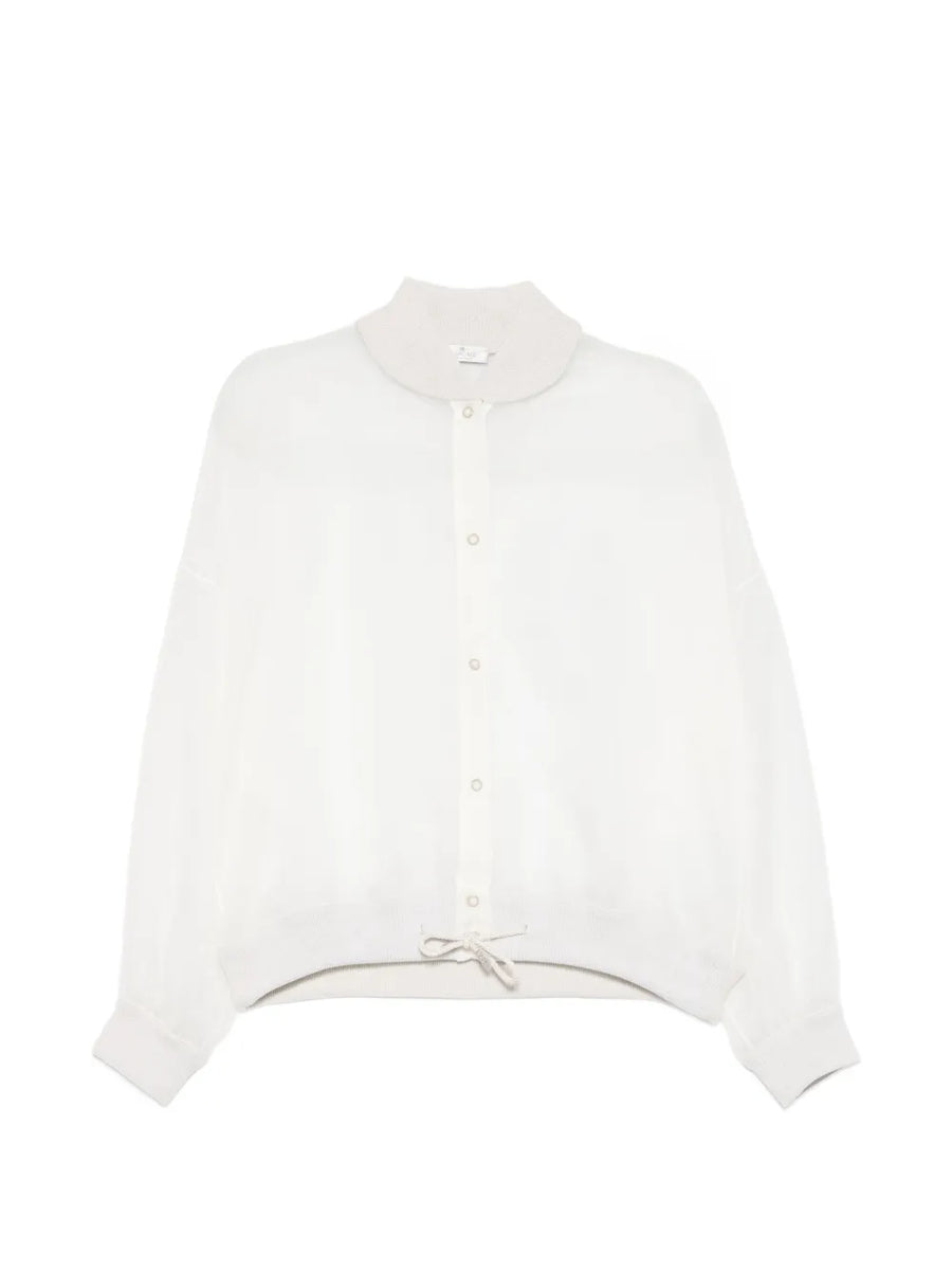 Panicale Silk 100% jacket in white