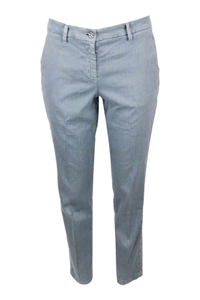 Jacob Cohen Trousers Light Blue 51li 47co 2ea
