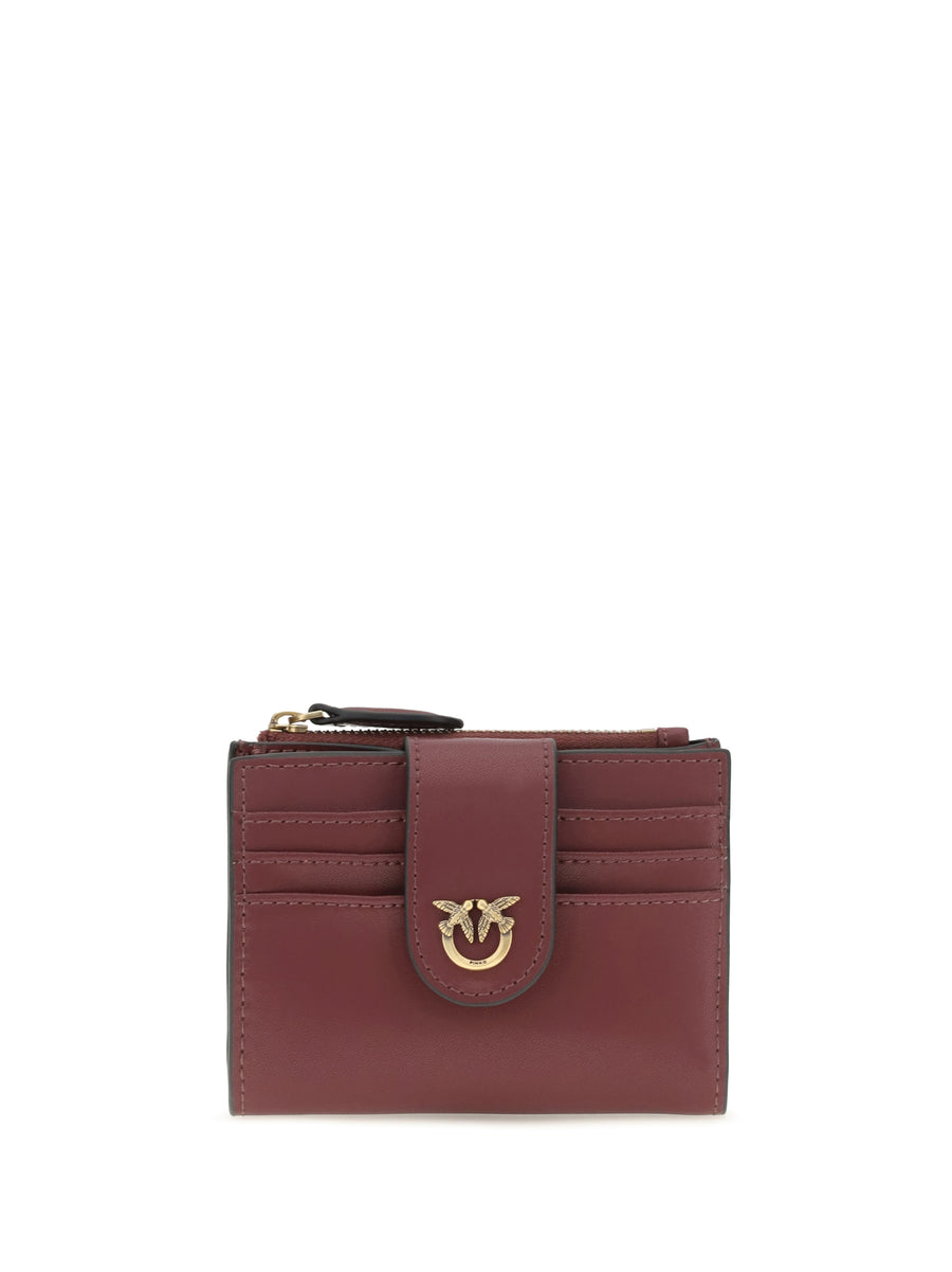 Wallet Calf Leather Antique Gold Intense Currant/antique & Purses
