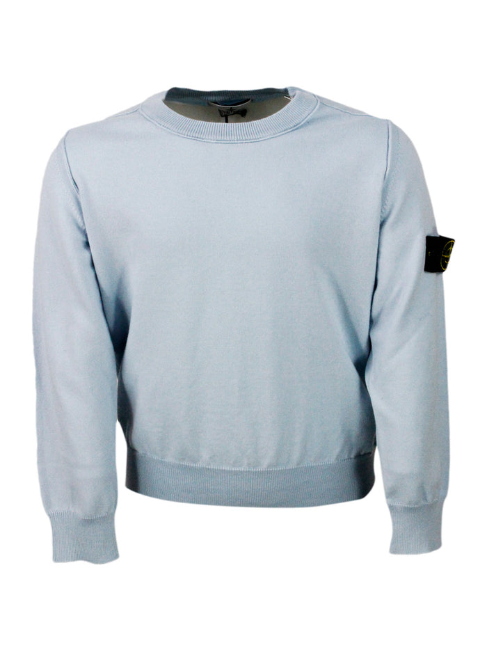 Stone Island Sweaters Light Blue 100co