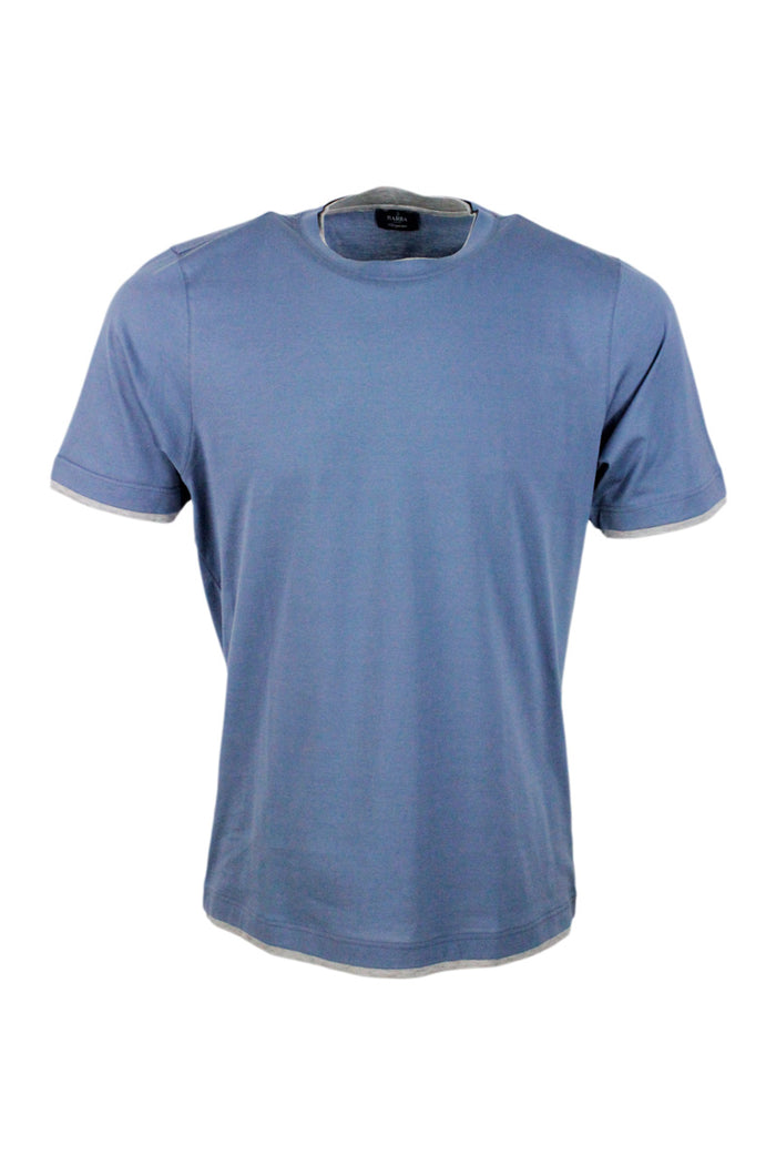 Barba Napoli T-shirts and Polos Light Blue 100co