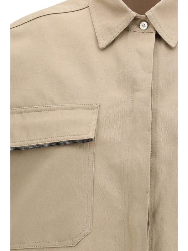 Short-Sleeve Shirt Trench Cotton
