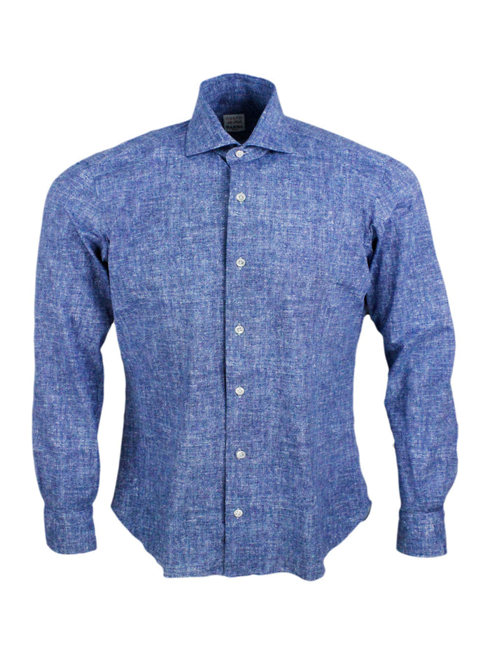Barba Napoli Shirts Denim 87pa 13ea
