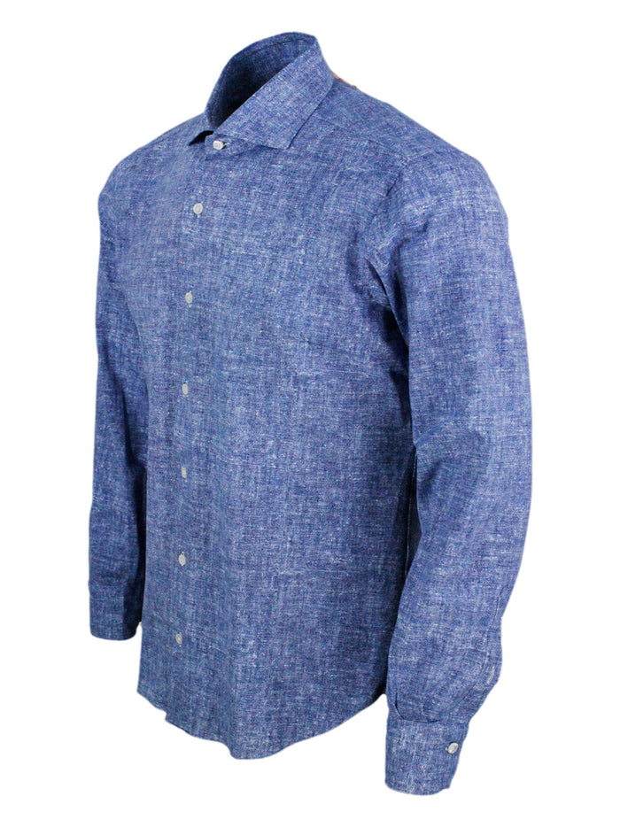 Barba Napoli Shirts Denim 87pa 13ea