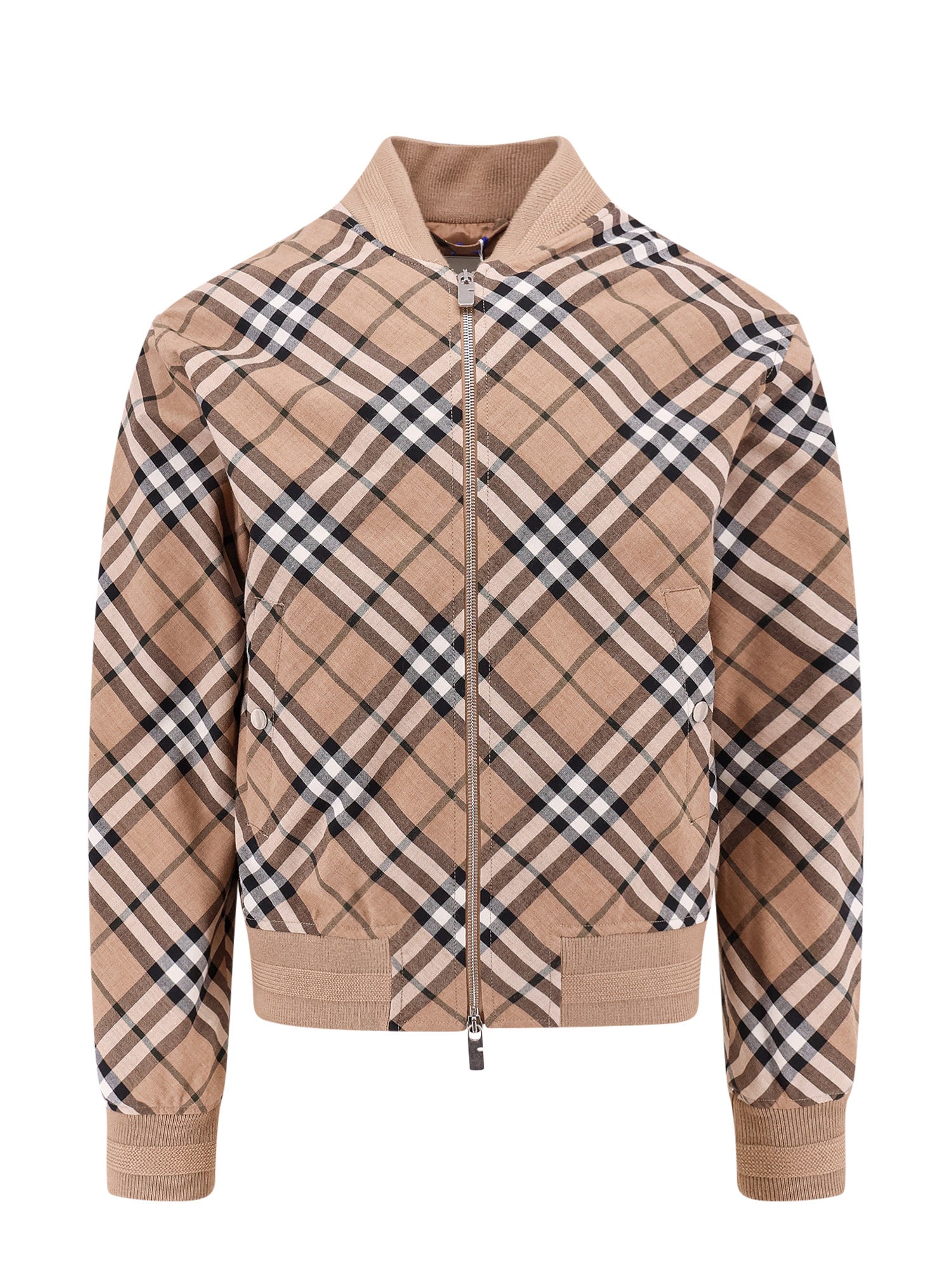 Burberry Jackets Beige Poliestere Lana