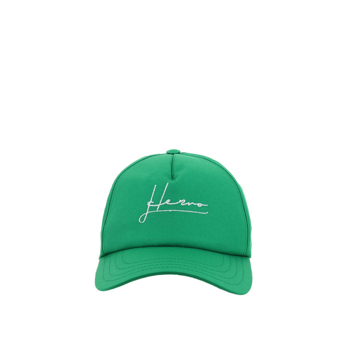 Herno Cotton Logo Cap Green