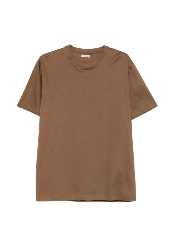 Kiton Cotton 100% t-shirt in brown