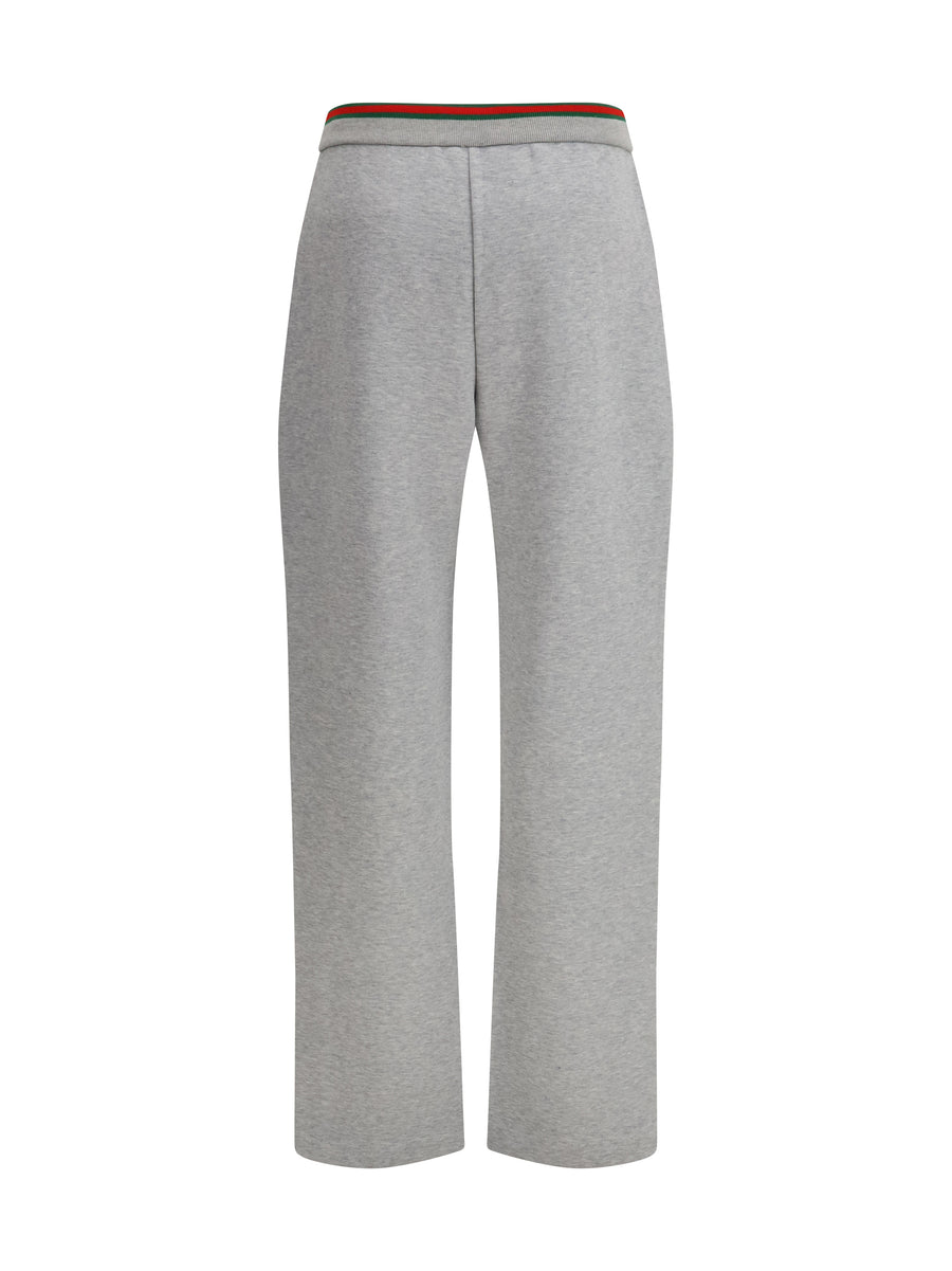 Trousers Cotton Jersey Grey Melange
