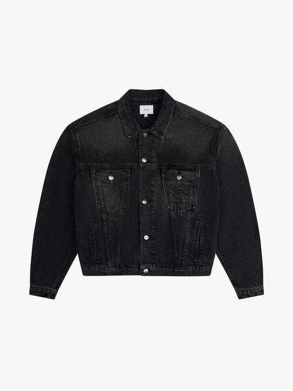 Rhude Womens Black Oversized Denim Trucker Jacket Clothing