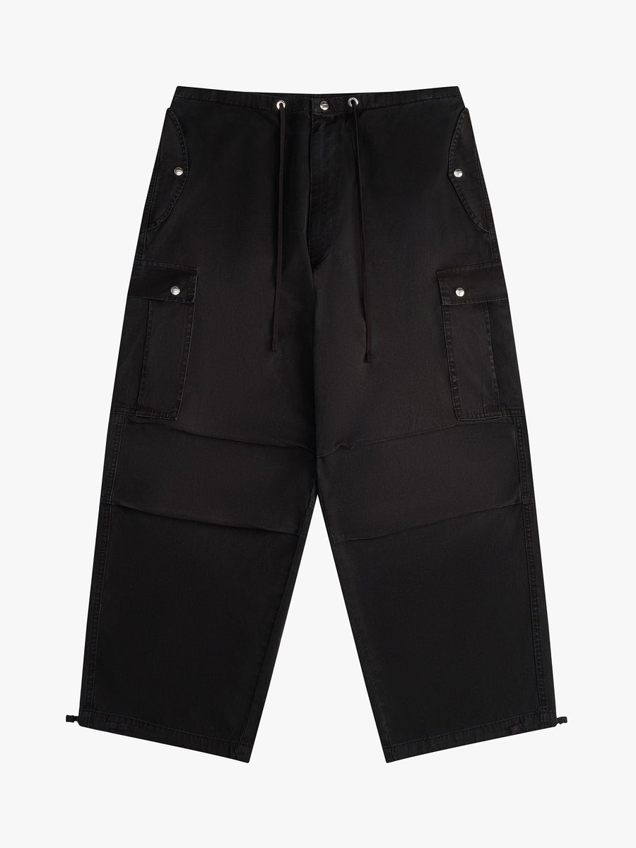 Rhude Womens Black Parachute Trousers With Pockets