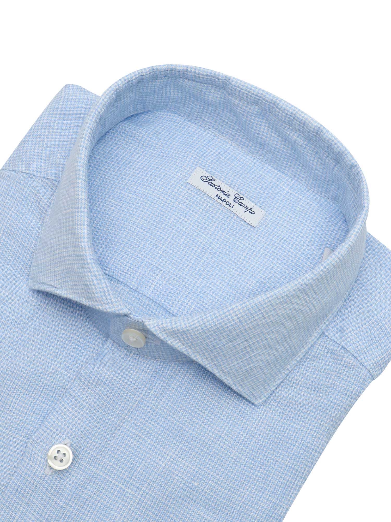 MAN SHIRT Light Blue Linen