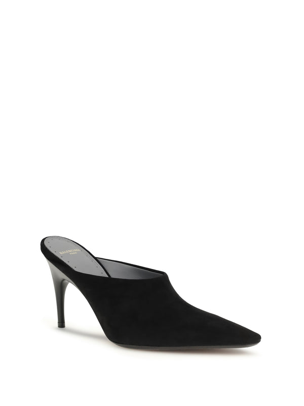 Mule Pumps Duchesse Suede Black-Gold Black/gold Upper: Sandal