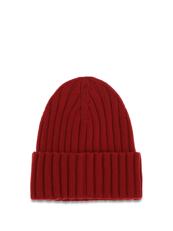 Wool Beanie Red Merino Hat